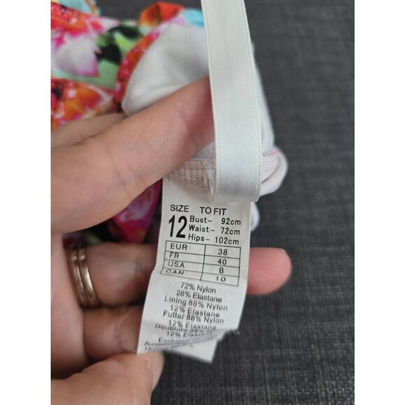 Women's Anthropologie Seafolly One Piece Floral Swimsuit Halter Neck Size US 8 - Picture 10 of 10